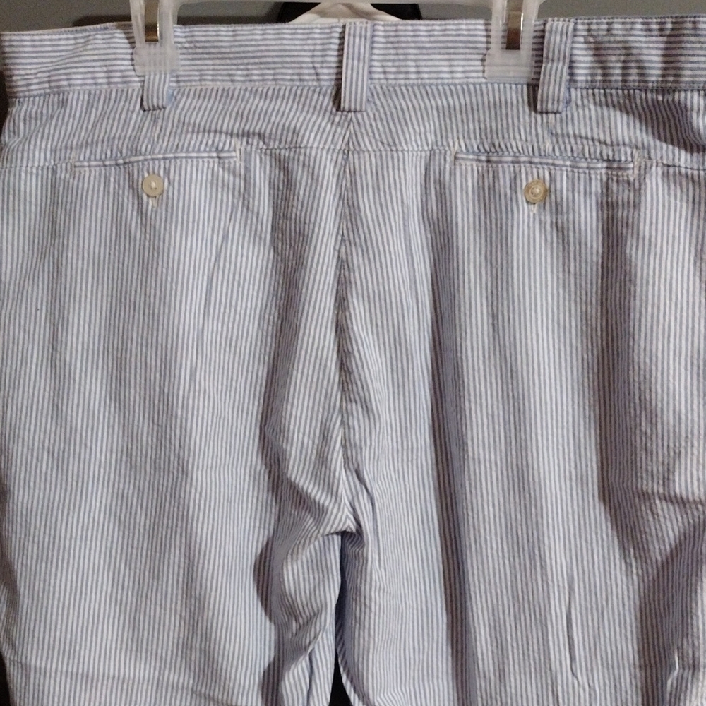 Lady Hagen Classic And Stylish Blue and White Striped Pants - Picture 4 of 5